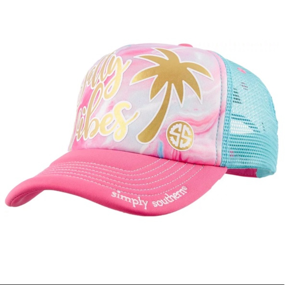 NWT Simply Southern Salty Vibes Trucker Hat - Picture 2 of 8